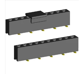 2.00mm PCB Socket Single Row SMD B1(2) Type with Cap.(H=4.5)